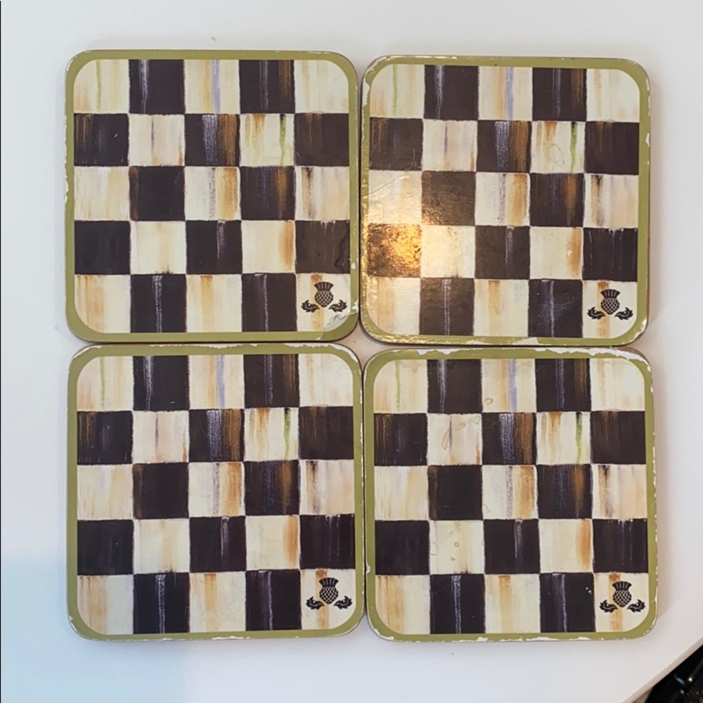 Mackenzie-Child’s Country Check Coasters